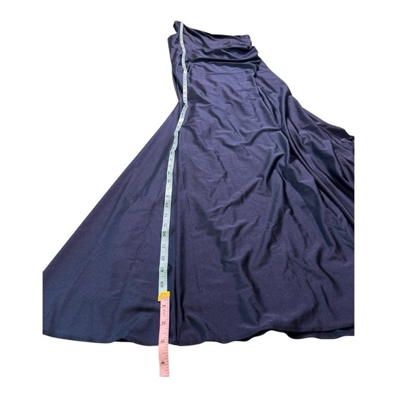 CYNTHIA & SAHAR PORTIA STYLE CS104 One Shoulder Mermaid Gown Midnight Navy - Picture 10 of 16